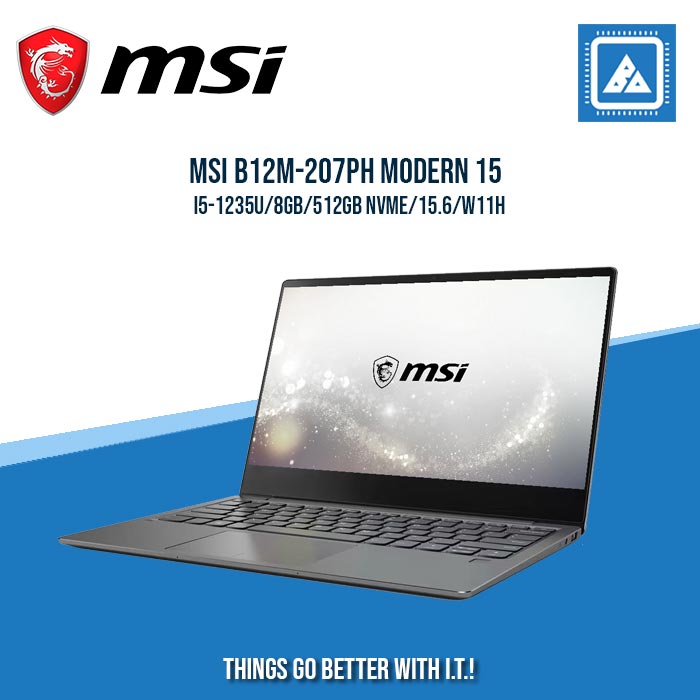 MSI B12M-207PH MODERN 15 I5-1235U/8GB/512GB NVME | BEST FOR STUDENTS AND FREELANCERS LAPTOP MSI B12M-207PH MODERN 15 I5-1235U/8GB/512GB NVME | BEST FOR STUDENTS AND FREELANCERS LAPTOP